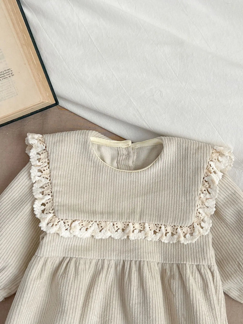 Textured Romper With Matching Bonnet