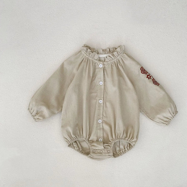 Long Sleeve Textured Romper