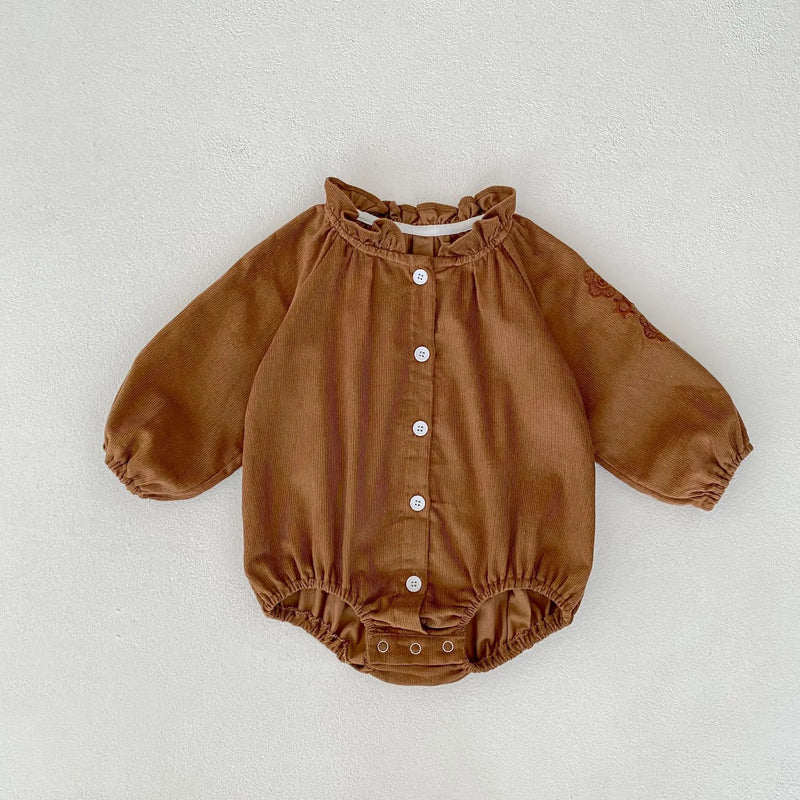Long Sleeve Textured Romper