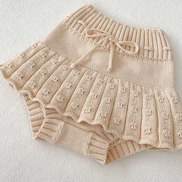 Knit Baby Skirt - Oat
