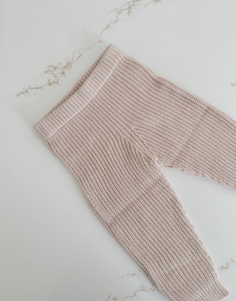 Cable Knit Chunky Pants - Oat