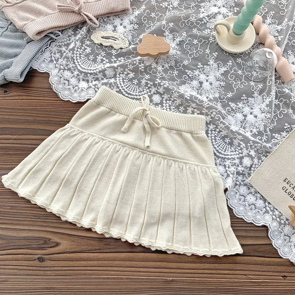 Pleated Knit Skirt - Milk