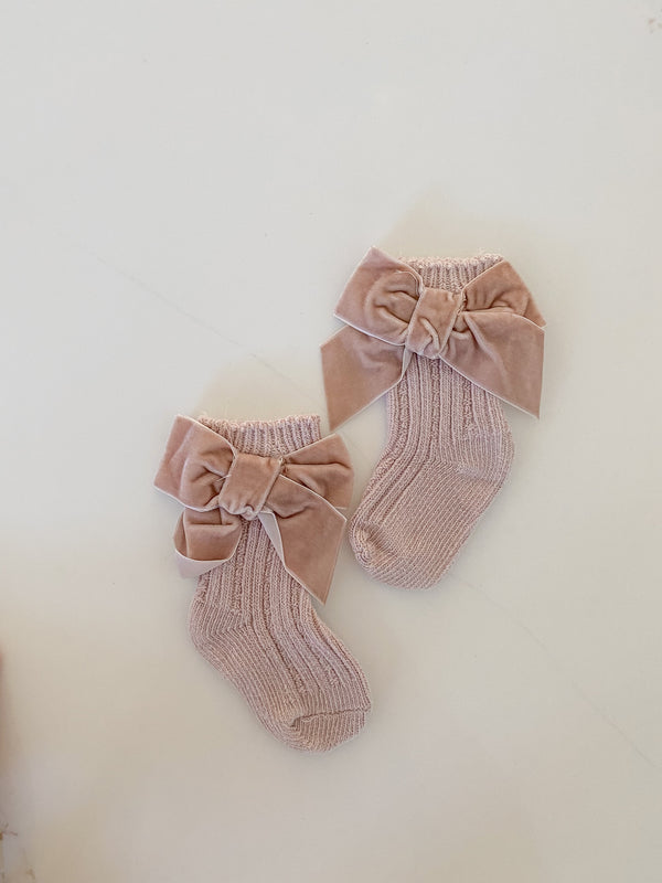 Ribbed Ankle Socks - Old Rose