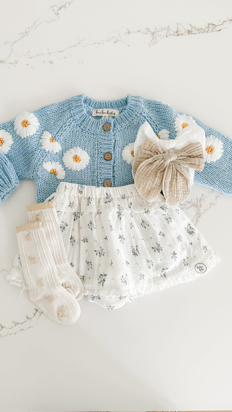 Knit Floral Cardigan