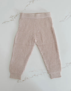 Cable Knit Chunky Pants - Oat