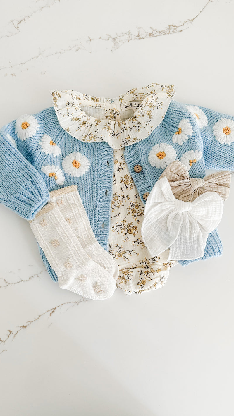 Knit Floral Cardigan
