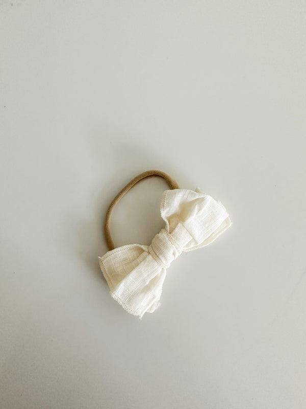 Linen Bow Headband - Linen