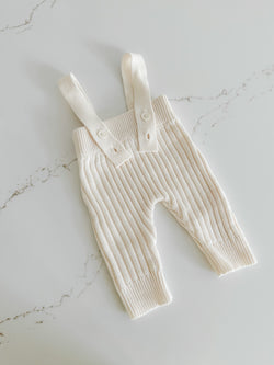 Textured Knit Overalls