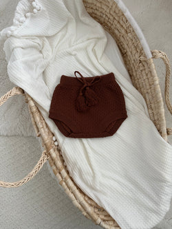 Textured Knit Bloomers - Chocolate