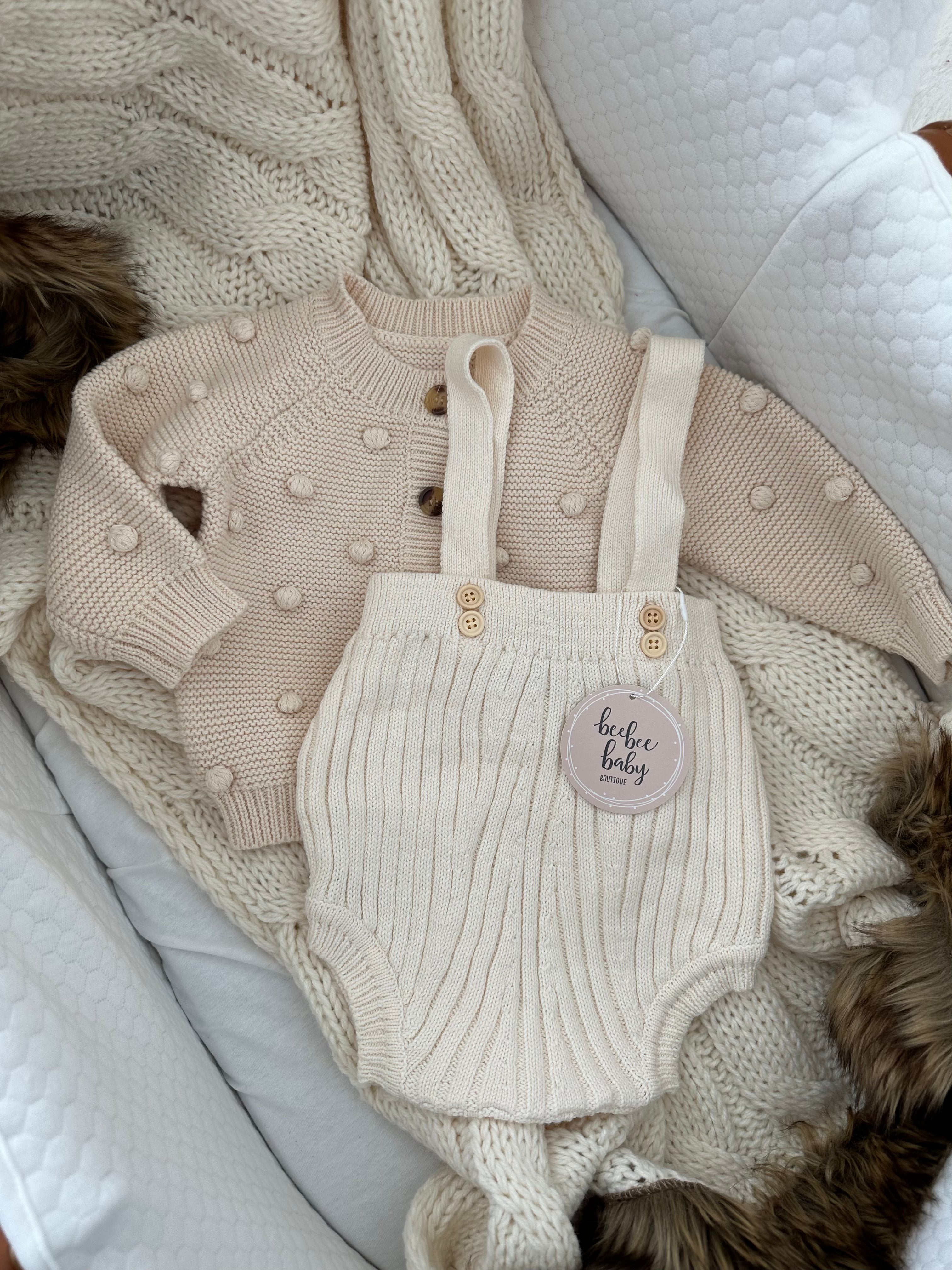 Baby pom top pom cardigan