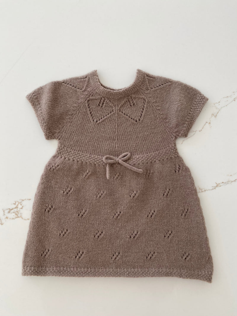 Soft Brushed Knit Dress - Coffee