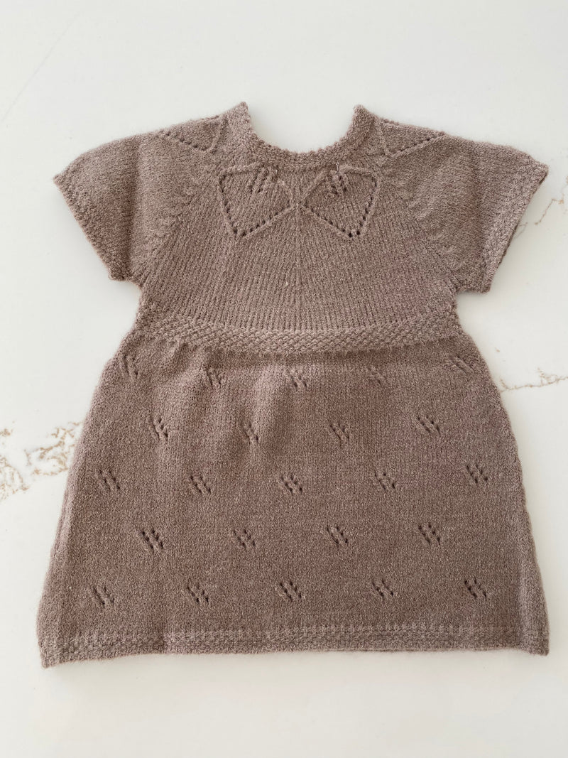 Soft Brushed Knit Dress - Coffee