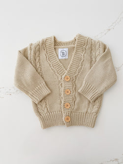 Cable Knit Cardigan - Sand